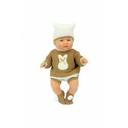 Azra Newborn Kahve Bej Trıko Elbıselı-3 Glt1128-b