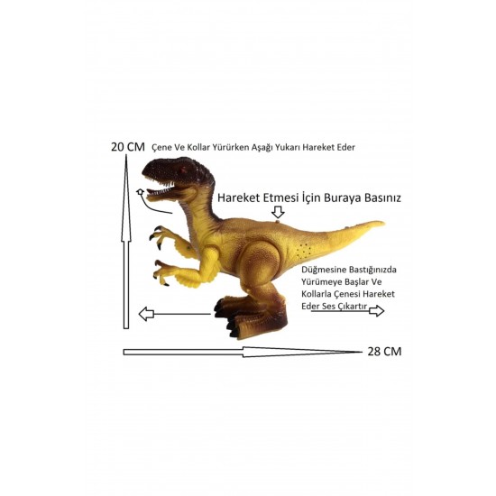 Dinazor Sesli Yürüyen Kolları Ve Çenesi Hareket Eden Cretaceous 