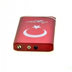 Rezistanslı Rüzgarda Sönmez Metal Türk Bayraklı Çakmak 