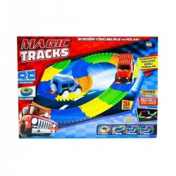 Kayyum Oyuncak Magic Tracks Hareketli Raylar 384 Parça 2 Işıklı Arabalı Oyuncak Yarış Parkuru