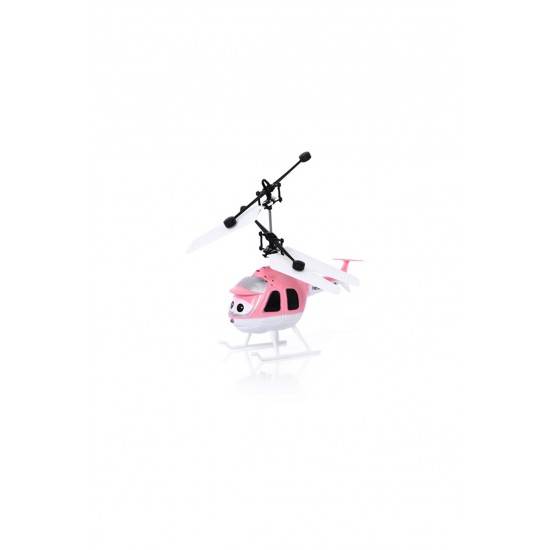 Mini Kızılötesi Sensörlü Helikopter Pembe