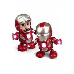 Oyuncak Kutulu Işıklı Müzikli Dans Eden Hero Robot Iron Man