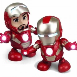 Oyuncak Kutulu Işıklı Müzikli Dans Eden Hero Robot Iron Man