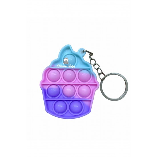 Pop It Push Bubble Fidget Popit Duyusal Stres Oyunu Anahtarlık 5li Set