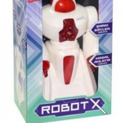 Robot / Pilli Robot X - Kırmızı Mavi