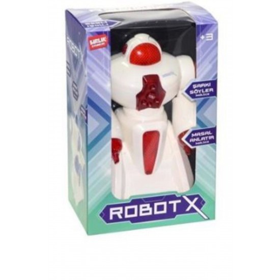 Robot / Pilli Robot X - Kırmızı Mavi