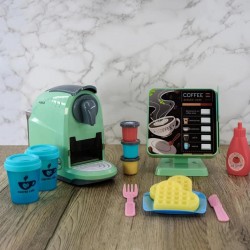 Sipariş Ekranlı Oyuncak Kahve Makinesi Seti - Oyuncak Sesli Işıklı Kahve Makinası