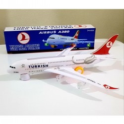 Thy Aırbus A380 Yolcu Uçağı Işıklı Sesli Yürüyen 45cm