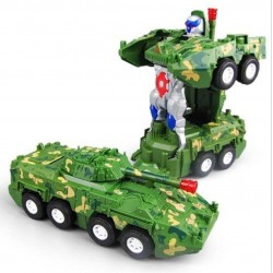 Transformers Askeri Zırhlı Tank Robota Dönüşen Oyuncak Araba