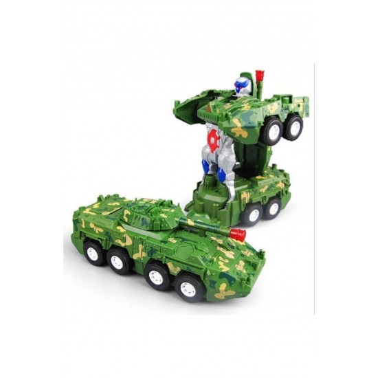 Transformers Askeri Zırhlı Tank Robota Dönüşen Oyuncak Araba