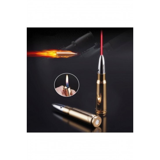Yeni Altın Ucu Lazer Kızılötesi Alev Mermi Çakmak Yaratıcı Askeri Model